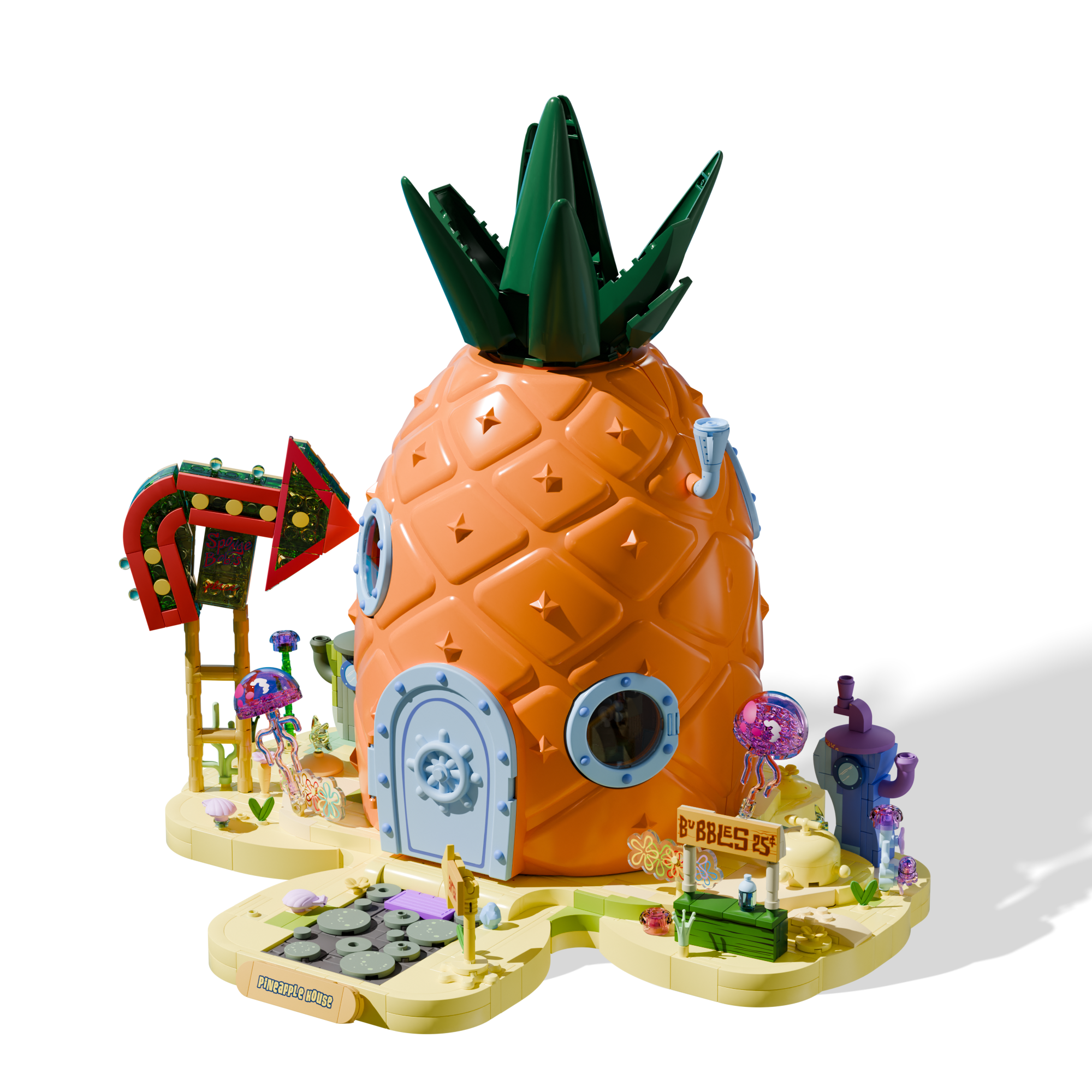 SpongeBob - Spongebob's Pineapple House(2,313-piece, 7 rooms, 18 inches high)