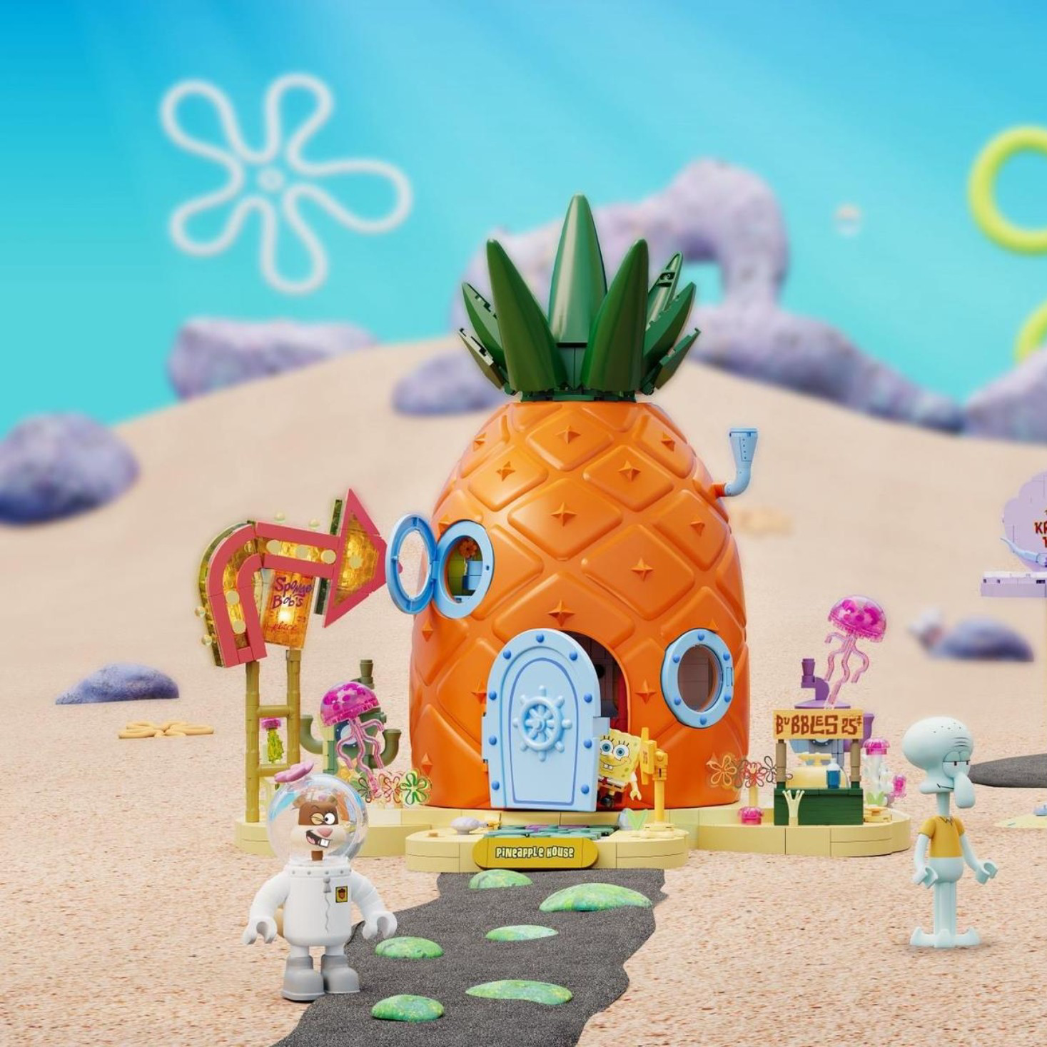 SpongeBob - Spongebob's Pineapple House(2,313-piece, 7 rooms, 18 inches high)