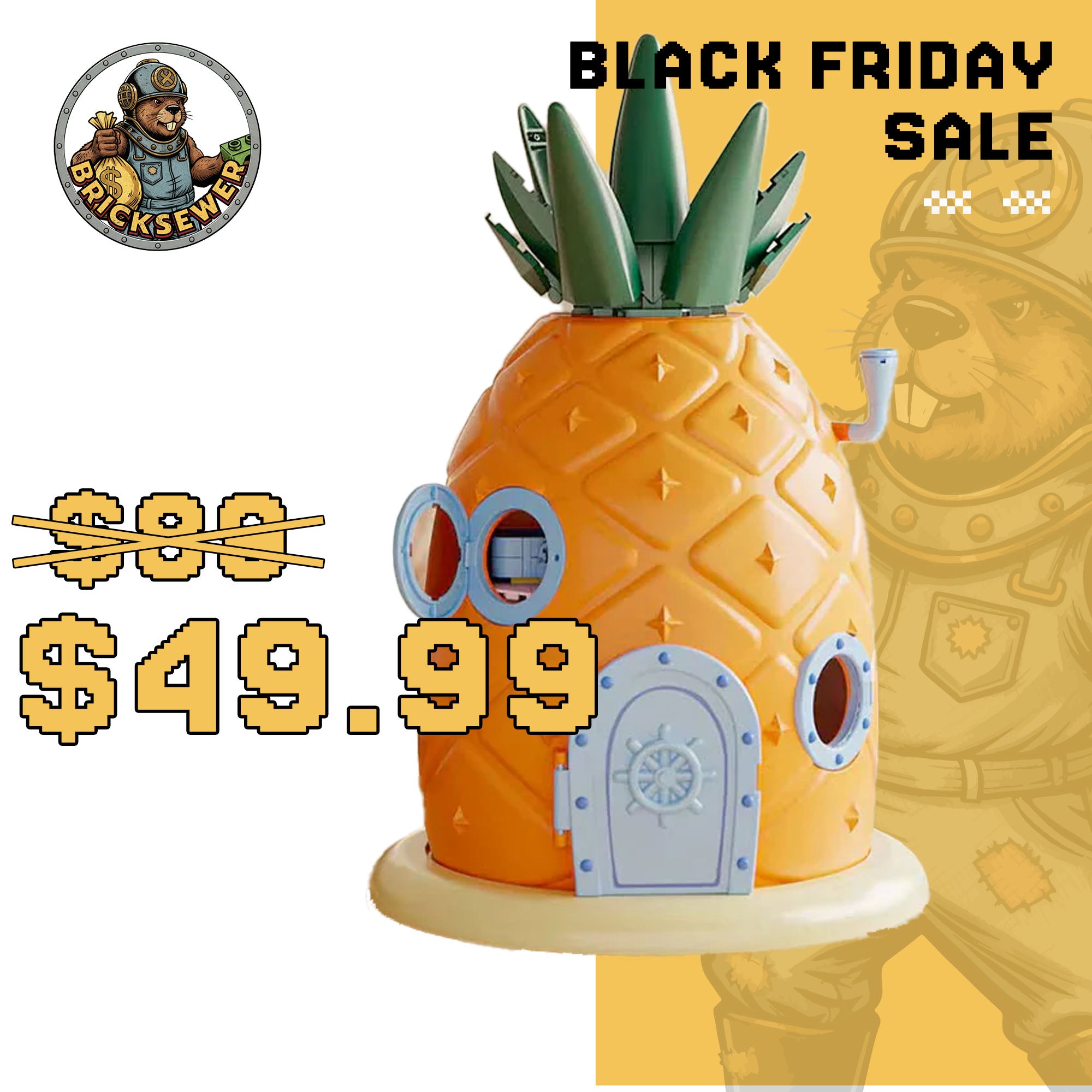 AreaX AB0064 SpongeBob SquarePants Pineapple House Simple Edition