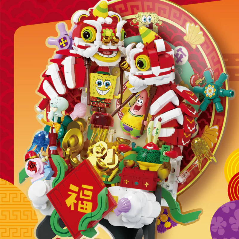Area-X AB0068 SpongeBob SquarePants Attracting Wealth Treasure Bowl Chinese Culture