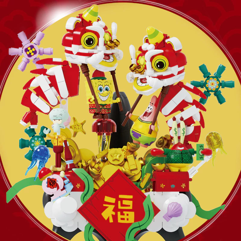 Area-X AB0068 SpongeBob SquarePants Attracting Wealth Treasure Bowl Chinese Culture