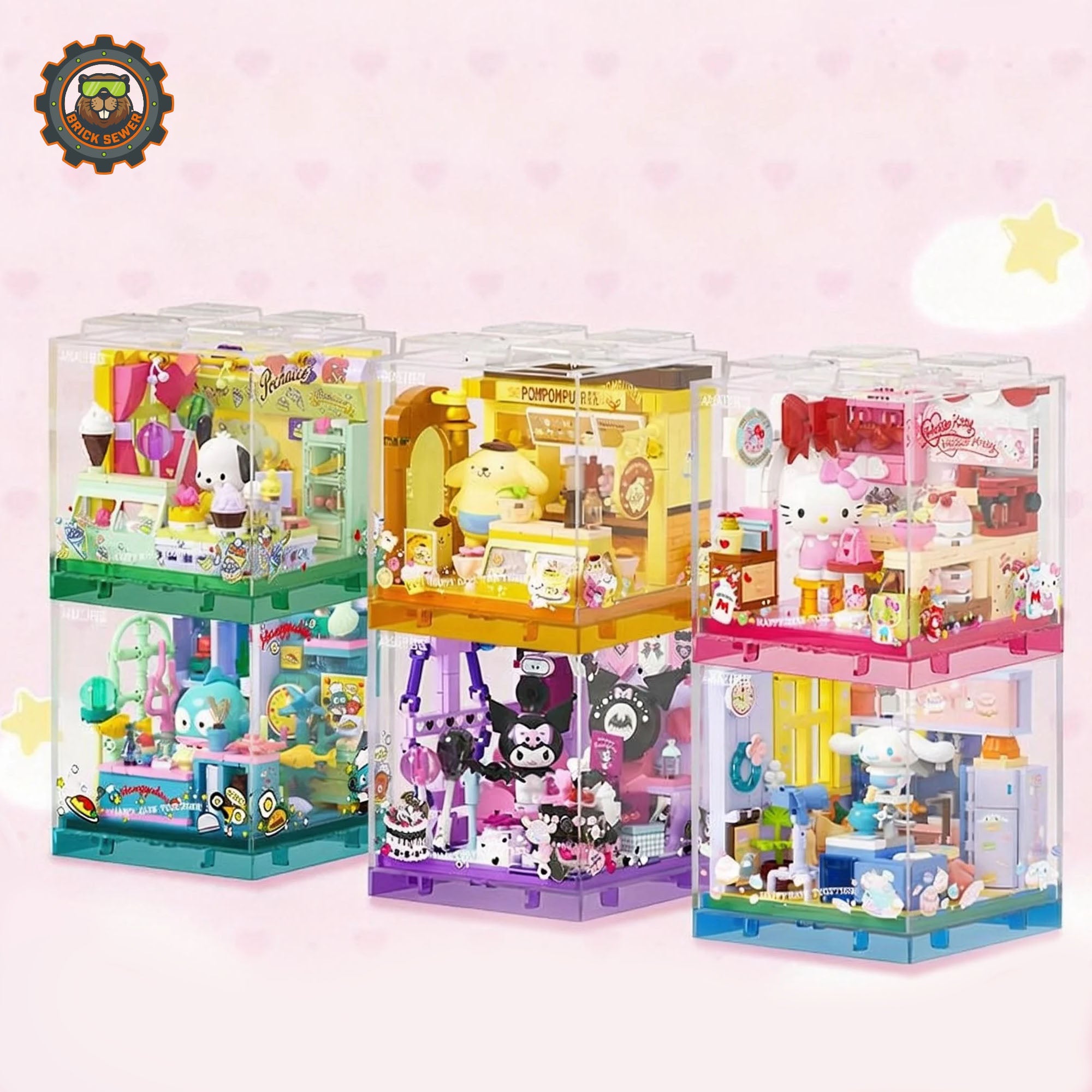 Sanrio Sweet Box – Pompompurin’s Cake Shop featuring charming bakery scenes and colorful miniatures.