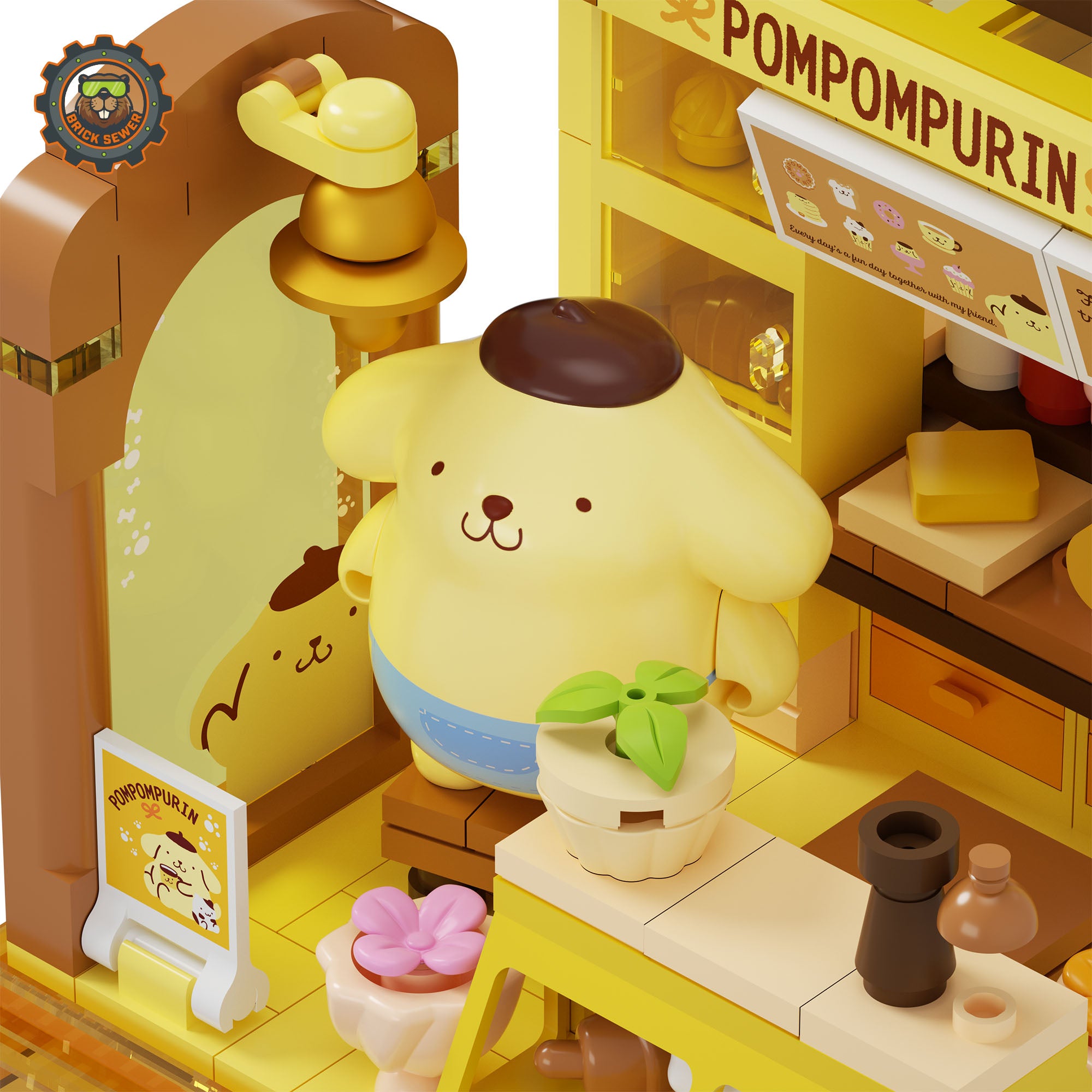 Sanrio Sweet Box – Pompompurin’s Cake Shop featuring a cheerful Pompompurin character in his cozy little bakery.