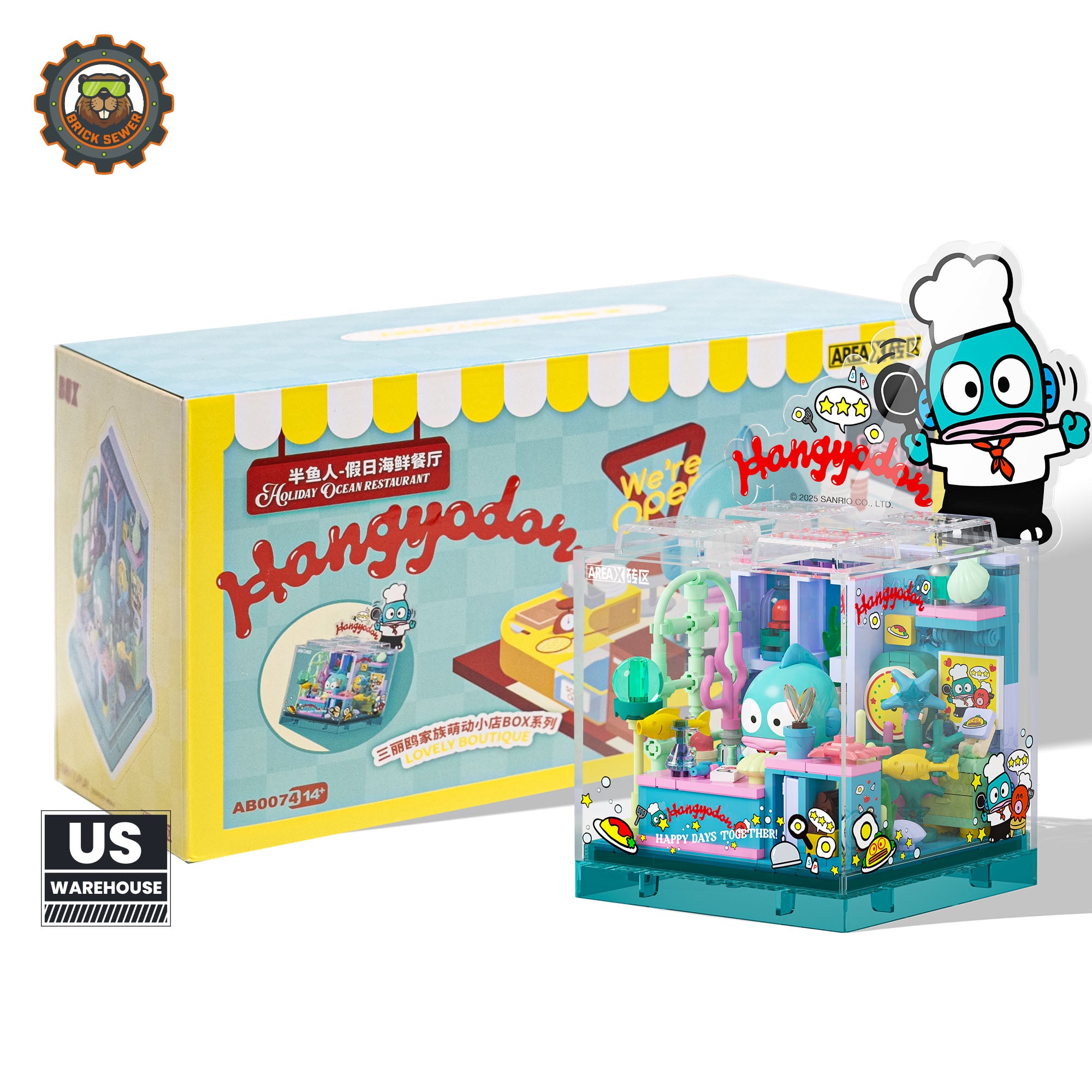 Sanrio Sweet Box – Hangyodon’s Seafood Diner featuring quirky marine details and colorful undersea kitchen decor.