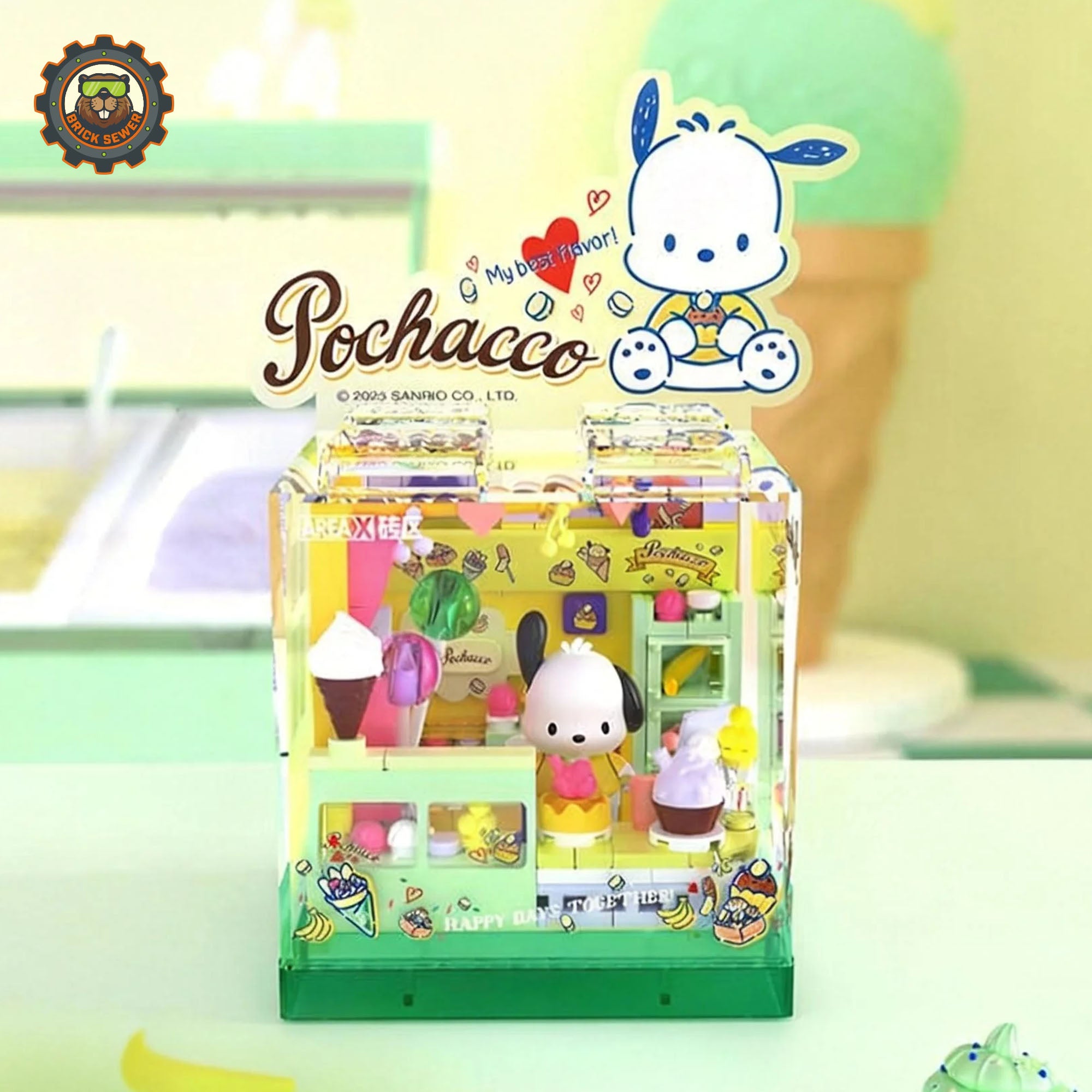 Sanrio Sweet Box – Pochacco’s Ice Cream Stand featuring a colorful ice cream setup with Pochacco character.