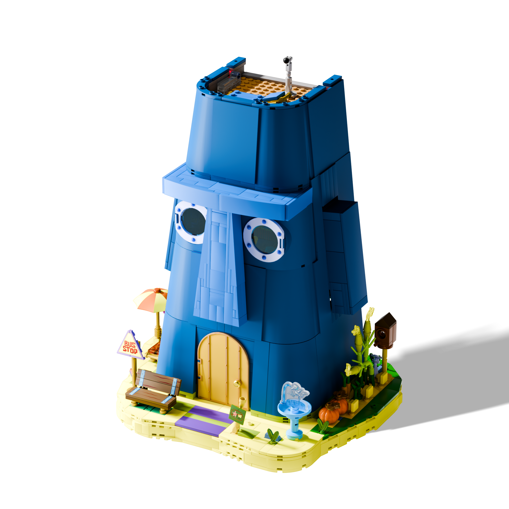 SpongeBob - Squidward’s Stone House (1,577-piece, 5 rooms, 13 inches high)