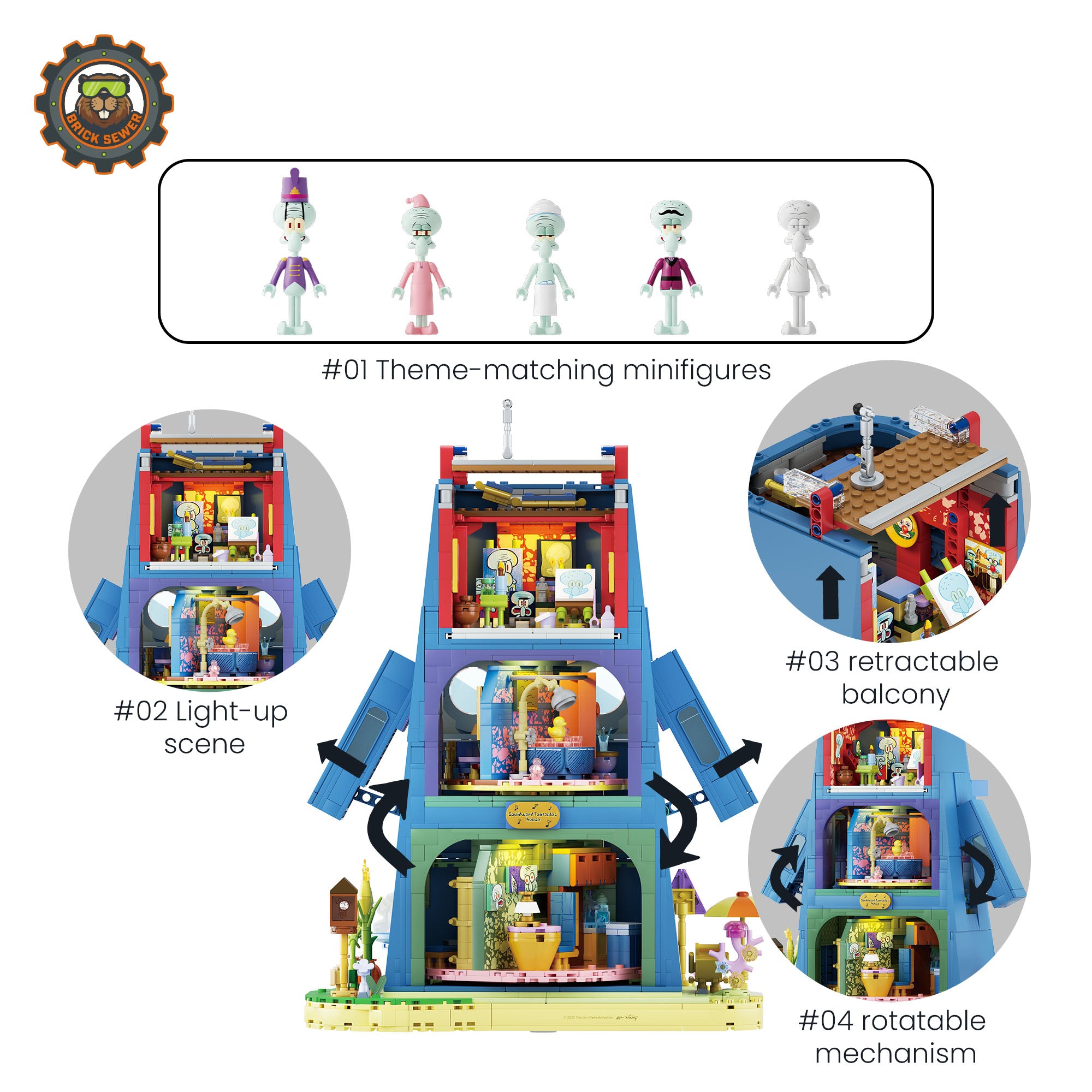 SpongeBob - Squidward’s Stone House 1,577pcs