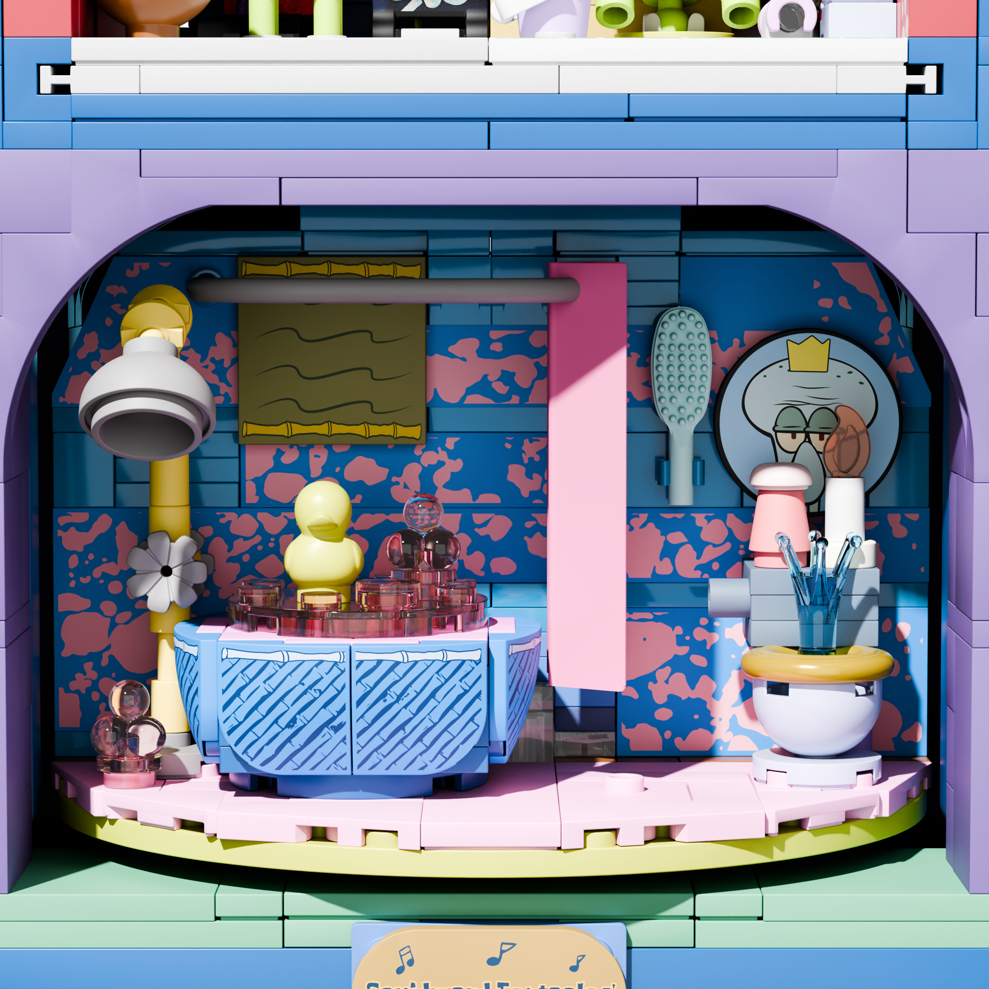 SpongeBob - Squidward’s Stone House (1,577-piece, 5 rooms, 13 inches high)