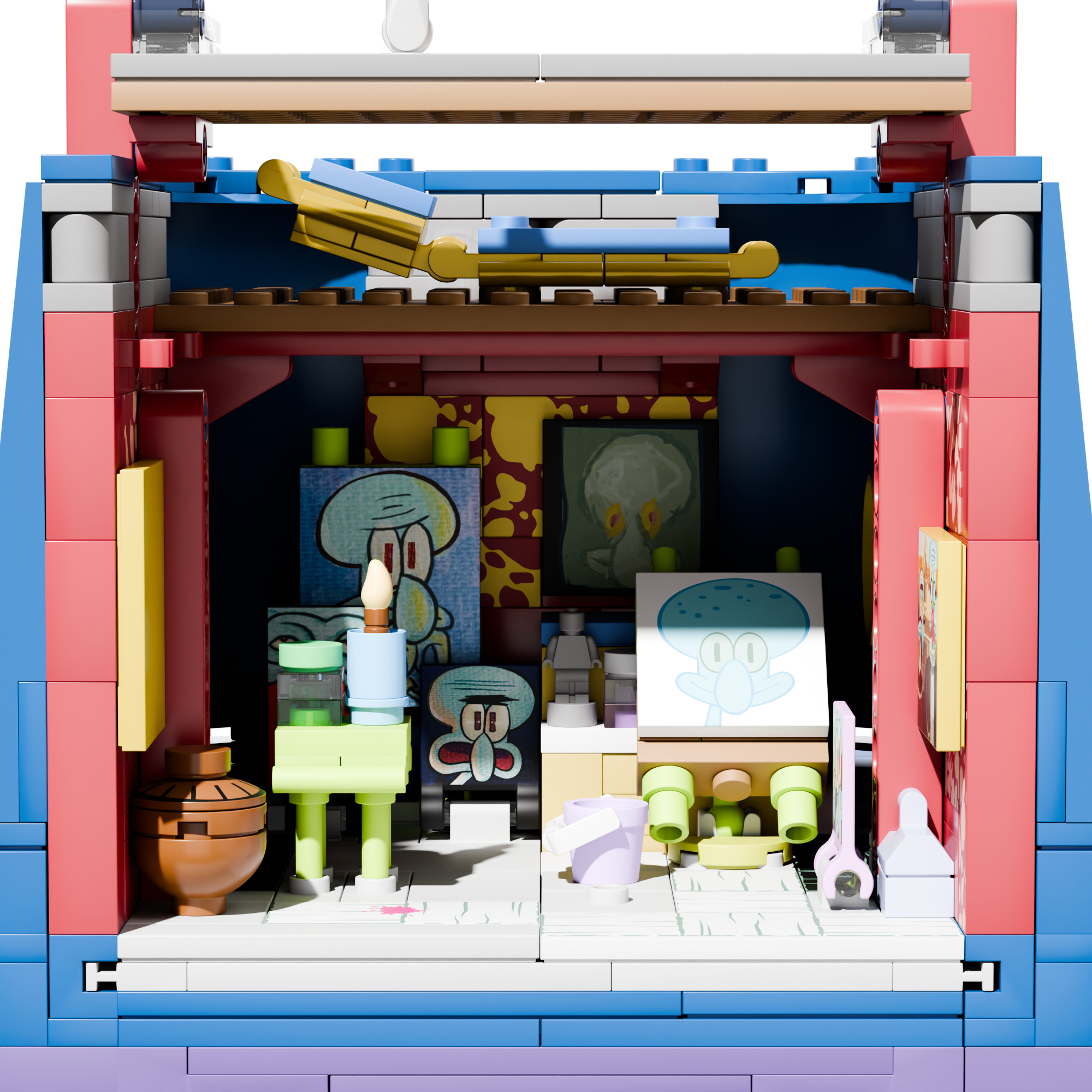 SpongeBob - Squidward’s Stone House (1,577-piece, 5 rooms, 13 inches high)