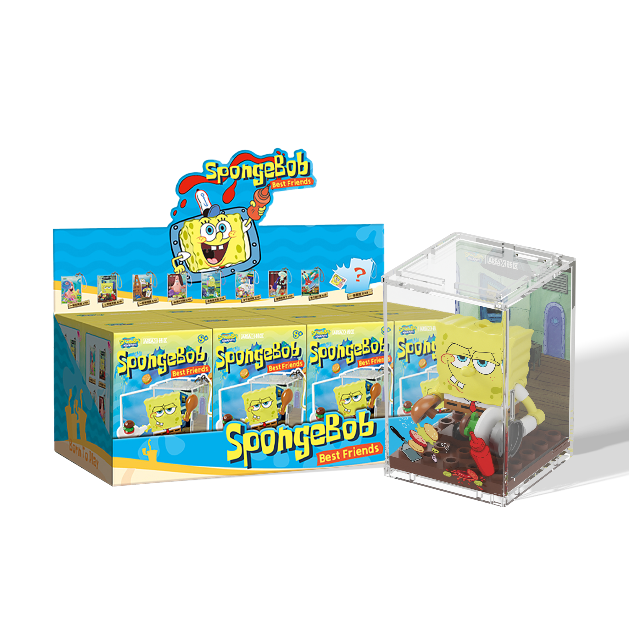 SpongeBob – A Day in Bikini Bottom Blind Box Set（random 8 out of 9, non-repeating）