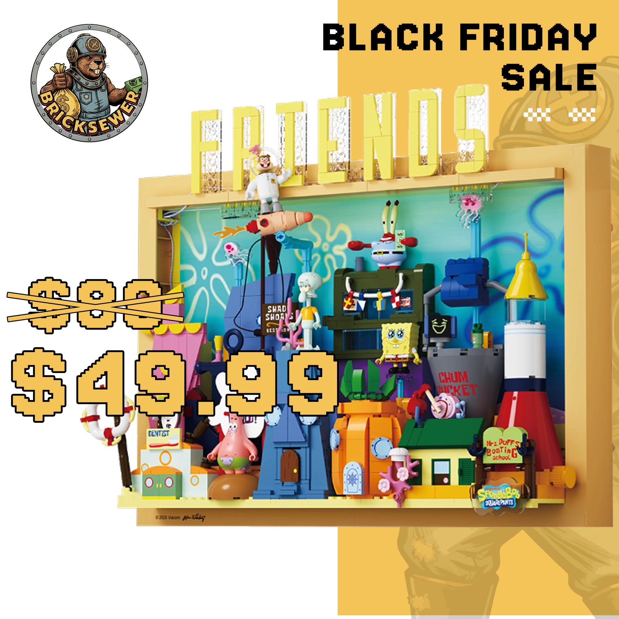 AreaX AB0083 SpongeBob SquarePants Bikini Bottom Paradise Movie