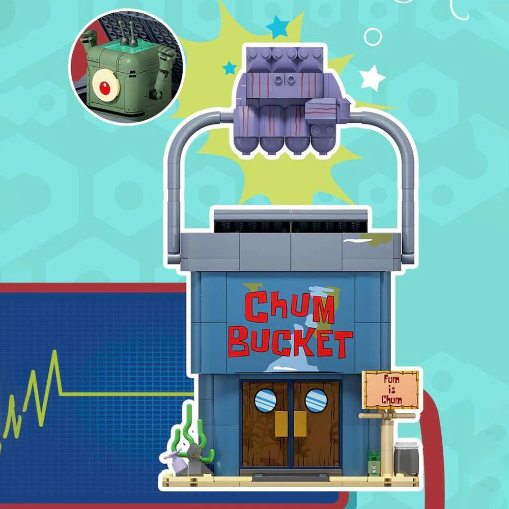 AREA-X AB0086 Plankton's Chum Bucket Spongebob Movie