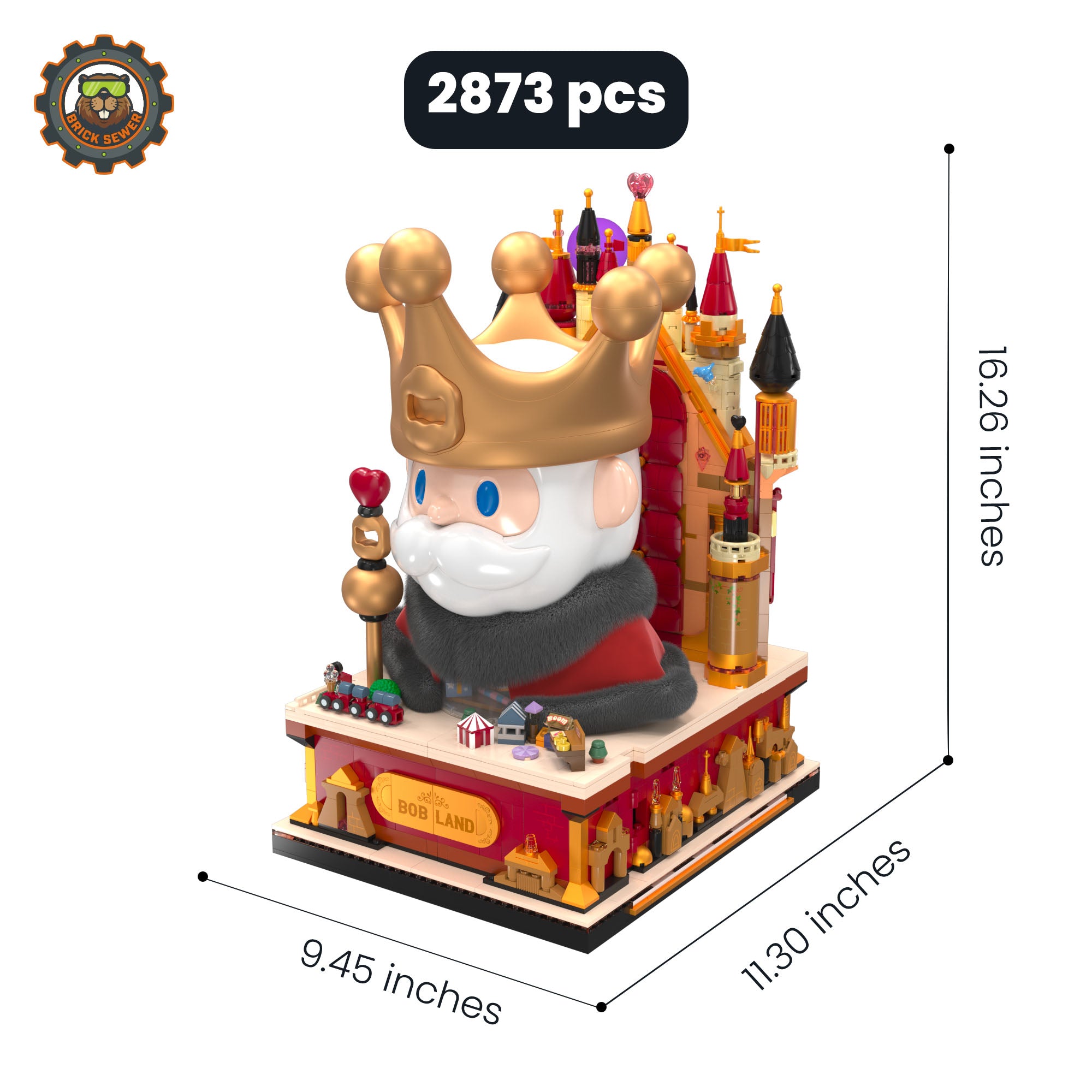 Farmer Bob – Bob Land Building Set 2,873 pcs | Free Box Series Included with detailed dimensions and colorful design.