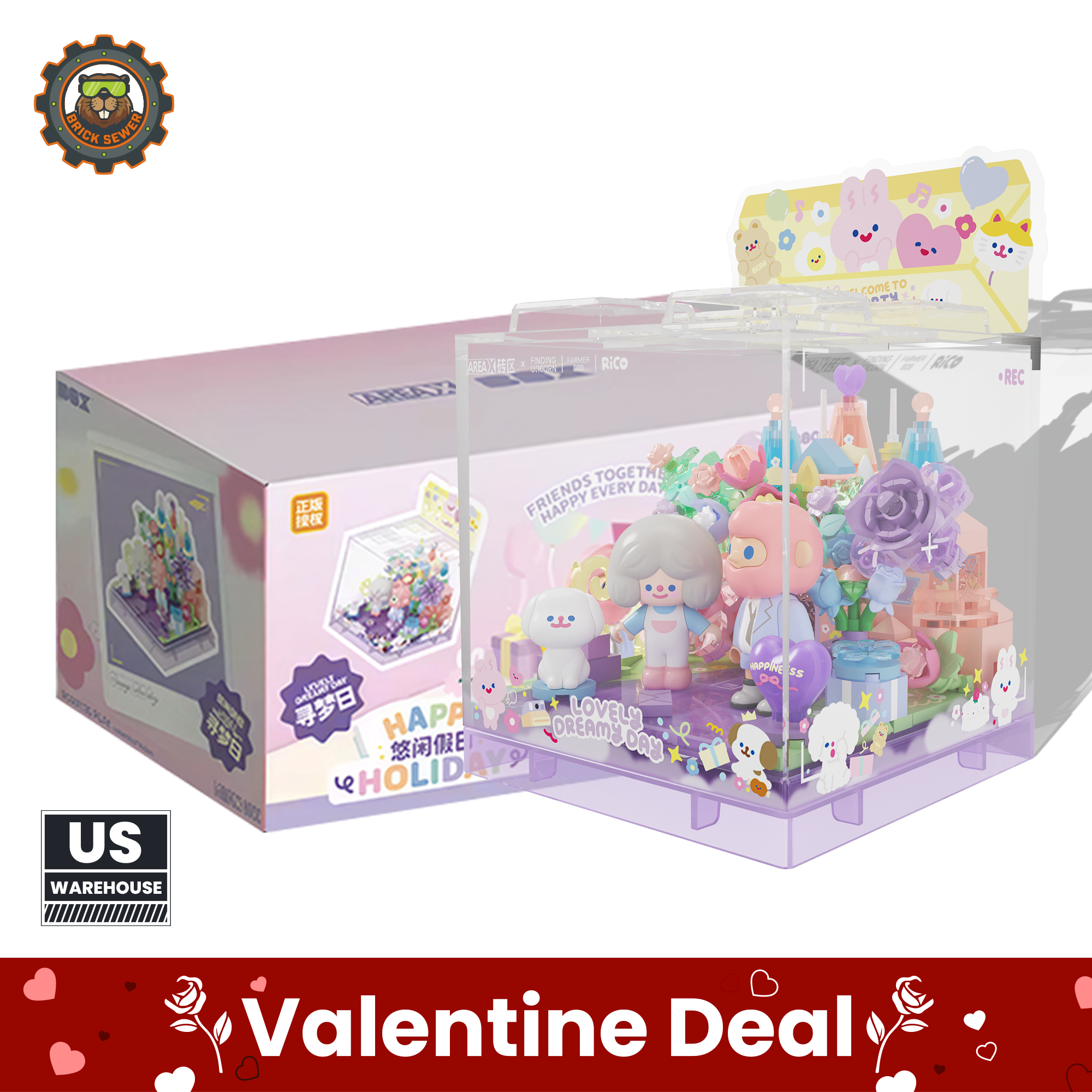 Farmer Bob – Bob Land Building Set 2,873 pcs | Free Box Series Included featuring colorful Rico & Bob characters.