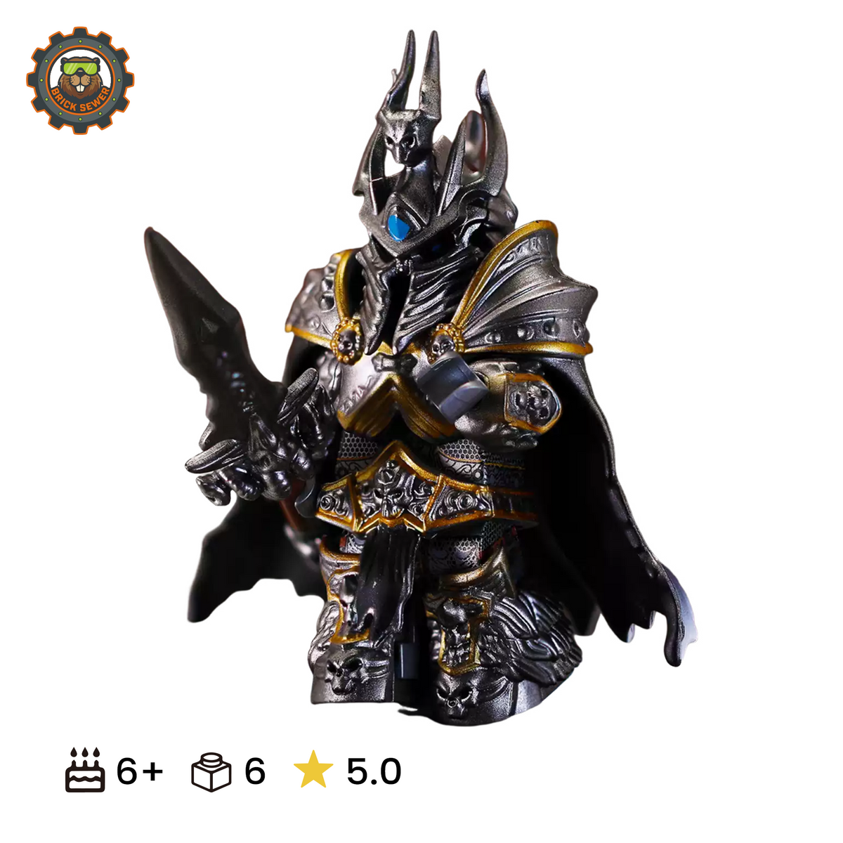 BrickSewer Lich King Minifigure BLM‑LK01