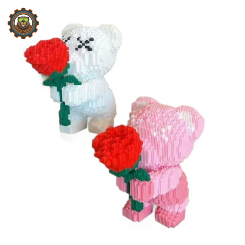 BrickSewer Rose Bear Couple CZ4551