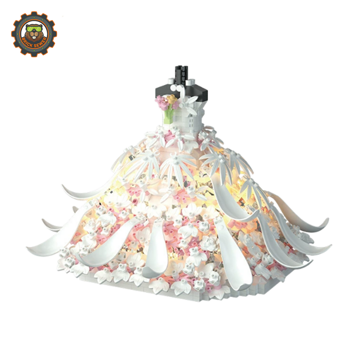 BrickSewer Wedding Dress Floral Display CZ8683