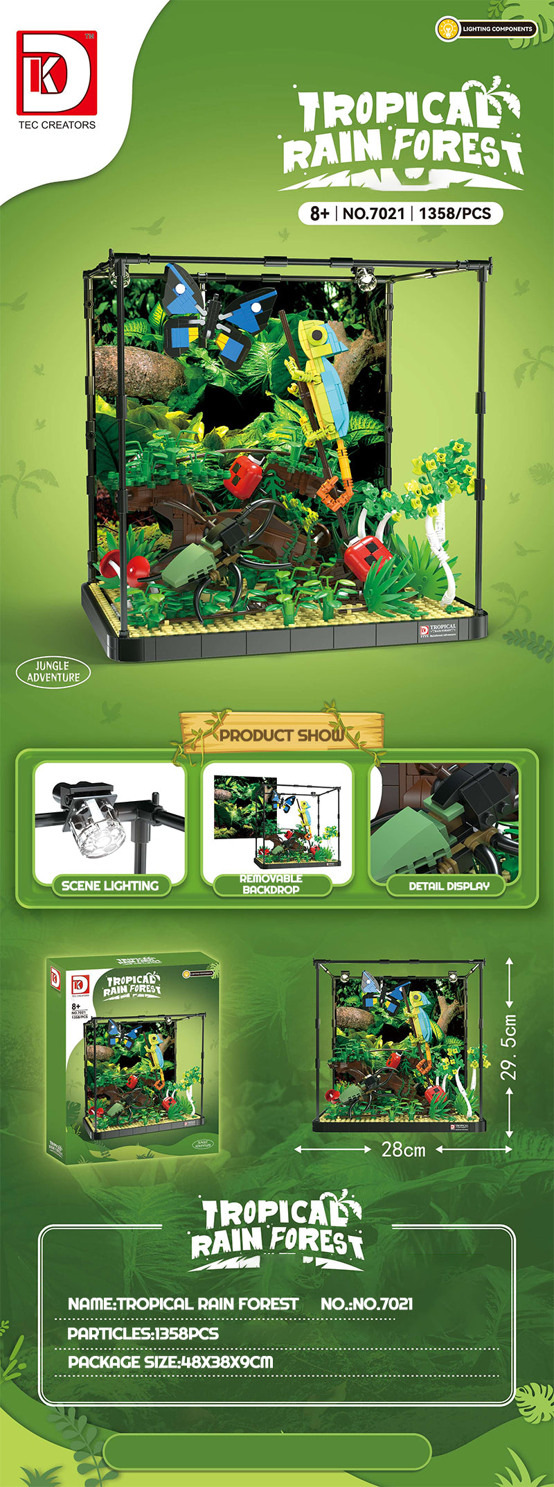 DK 7021 Tropical Rainforest Pavilion Creator Expert