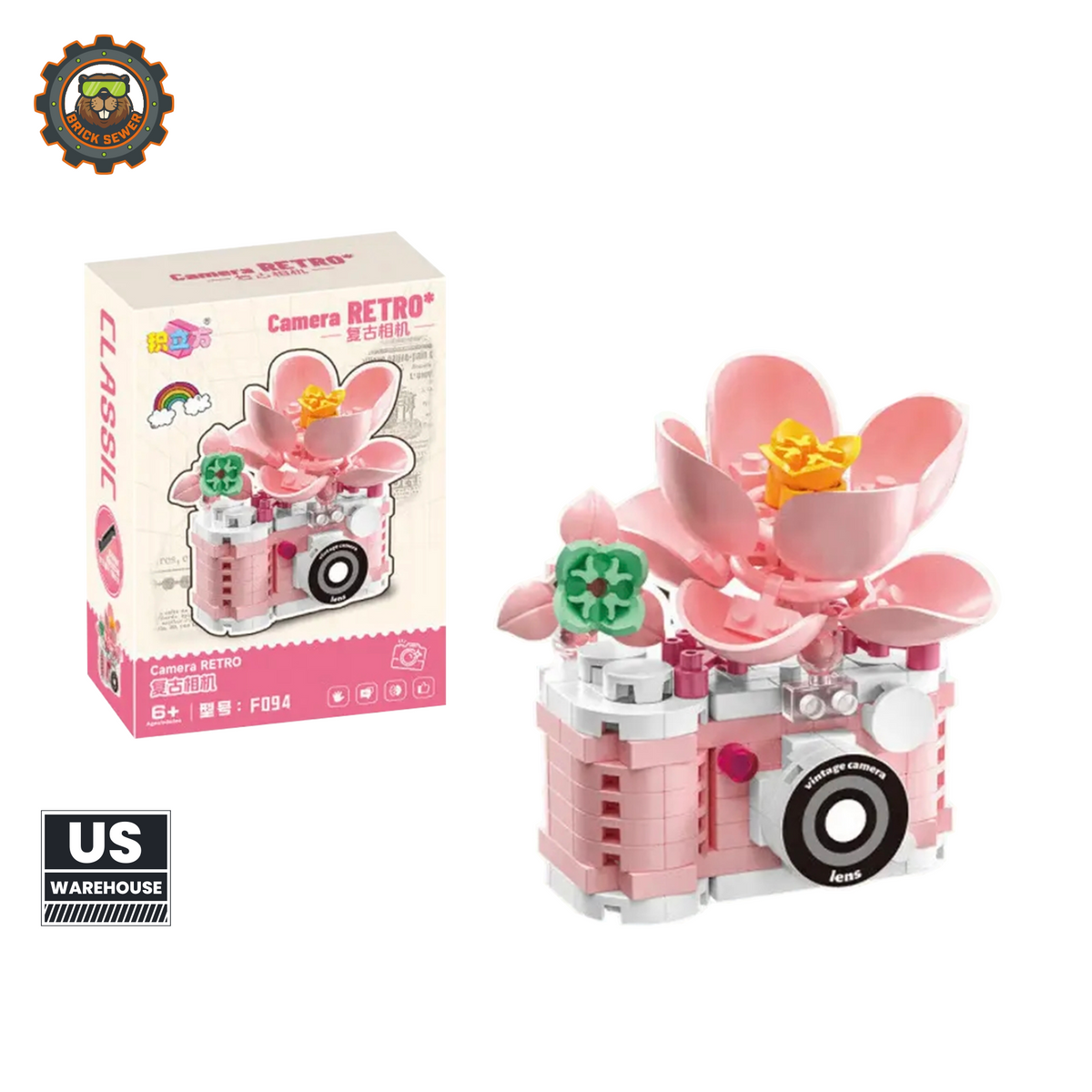 BrickSewer Retro Flower Camera F094