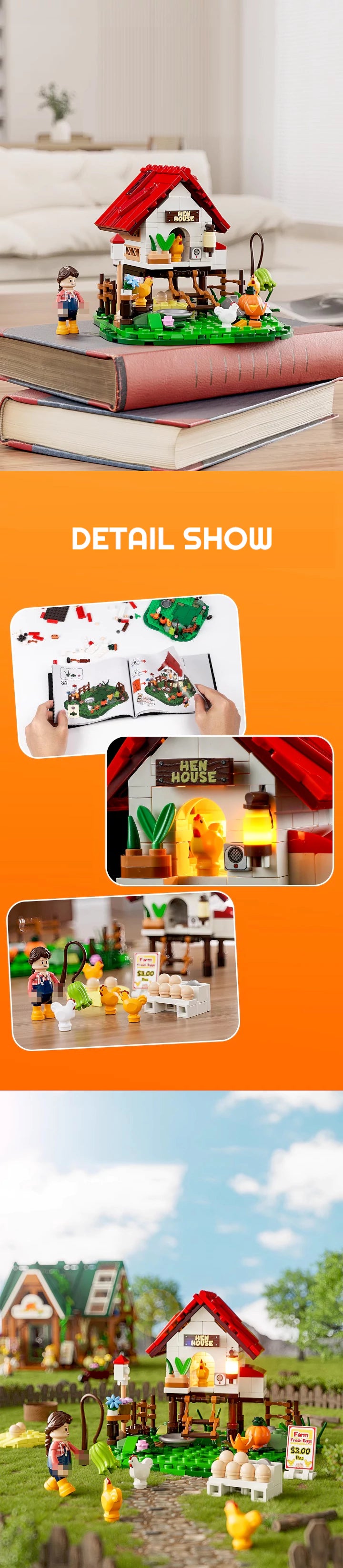 FunWhole F9034 Mini Chicken Coop Creator Expert