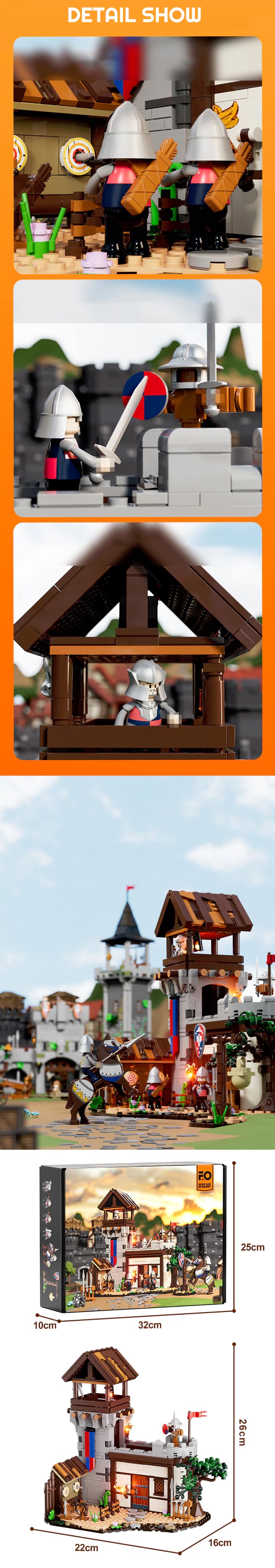 FunWhole F9048 Medieval Soldier Training Ground Medieval Castle