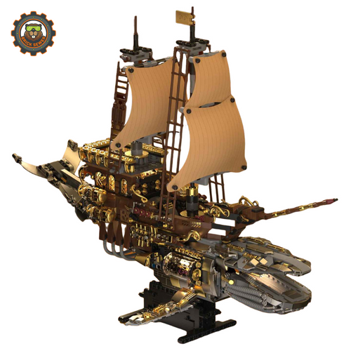 HUIJI Steam Vintage Whale Ship Building Block Set H1002