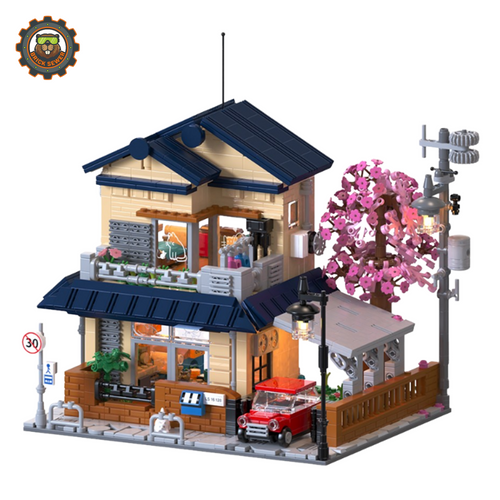 HUIJI Sakura Town Villa Building Block Set H1006
