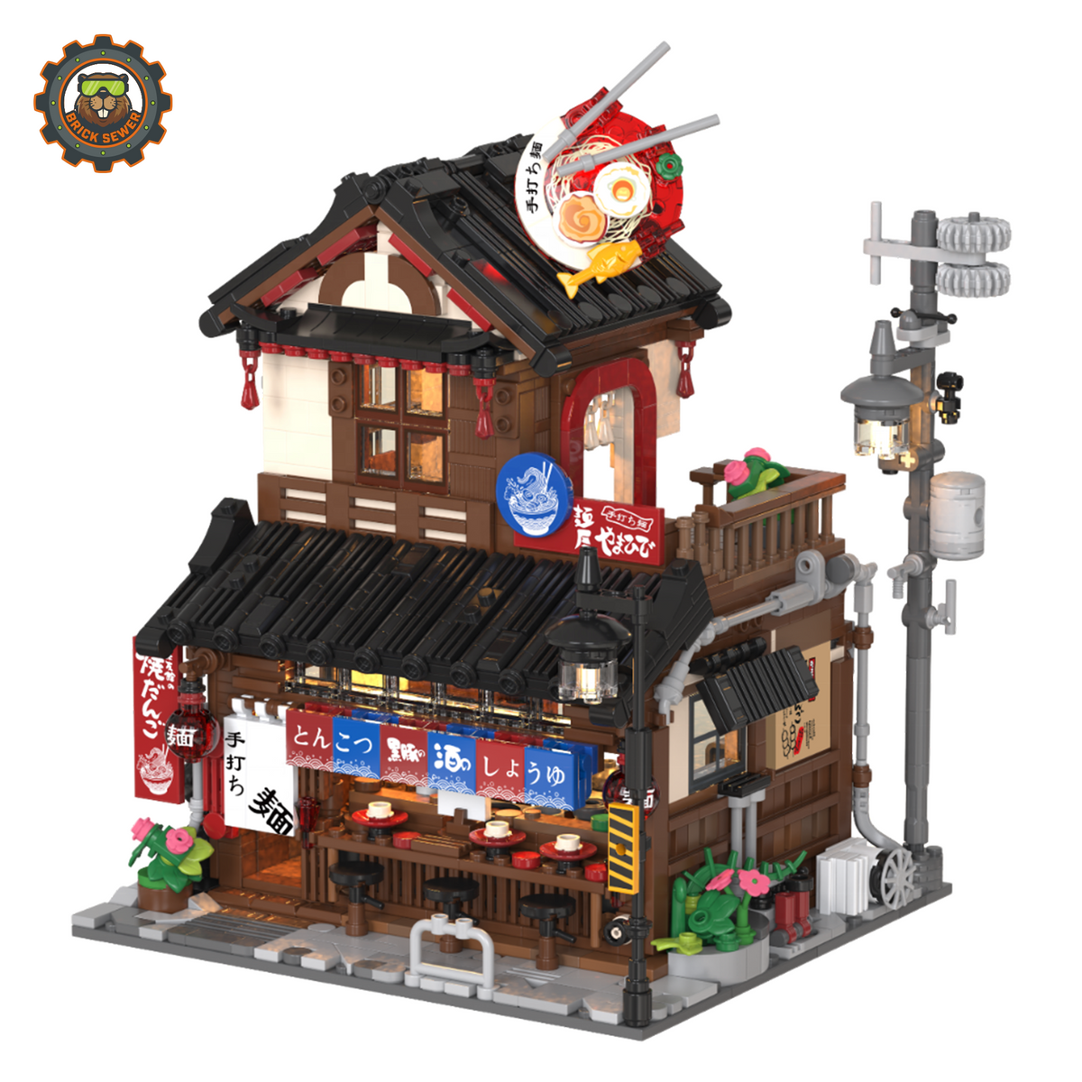 HUIJI Japanese Ramen House Building Block Set H1010