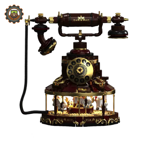 HUIJI Dreamy Vintage Telephone Carousel Building Block Set H1014
