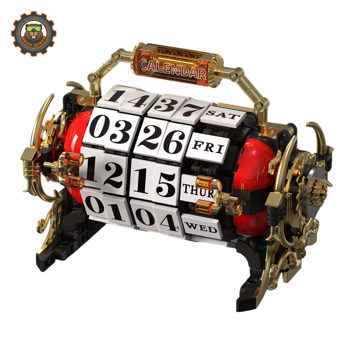 HUIJI Vintage Perpetual Calendar Building Block Set H2003