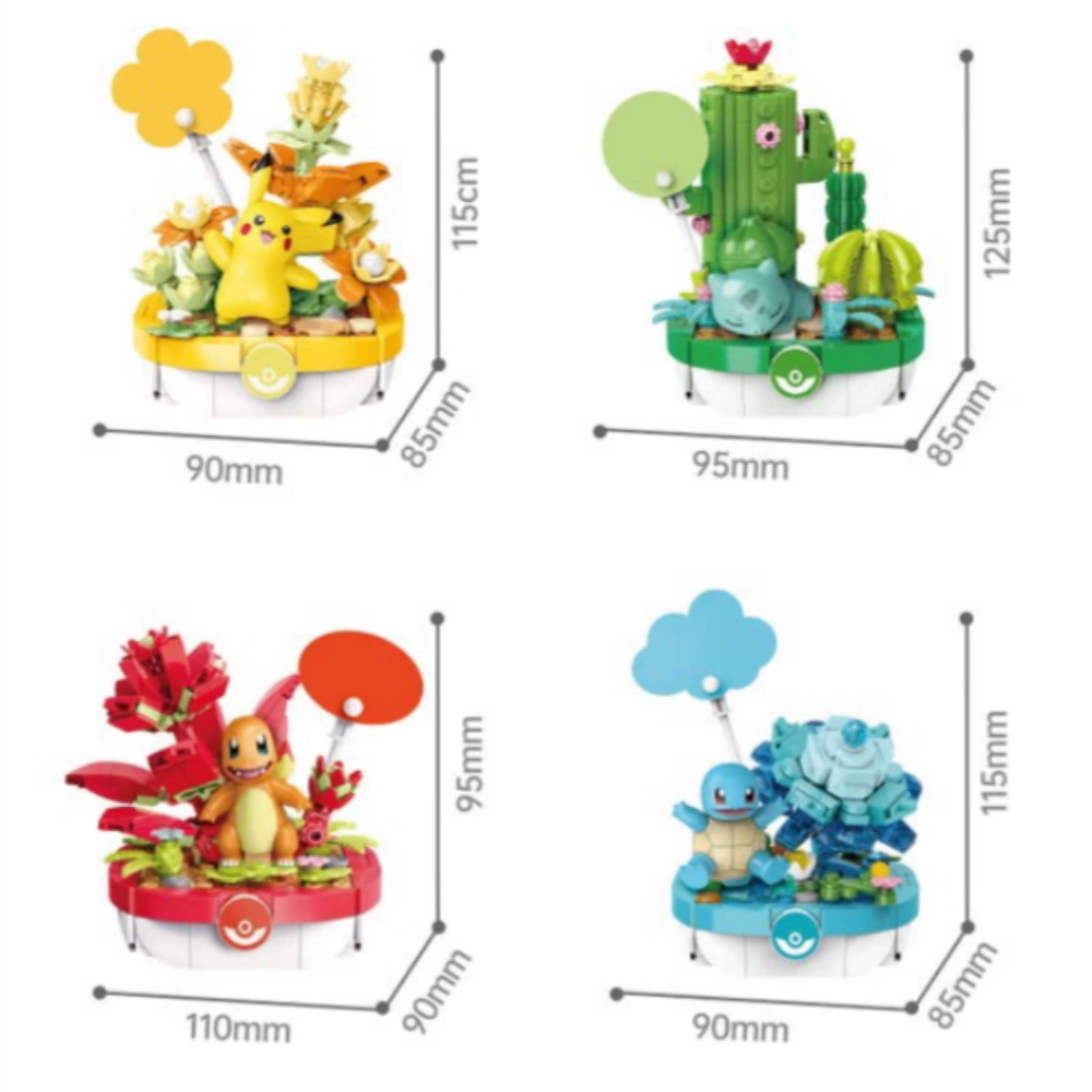 Keeppley K20278 Pokémon Potted Plant Four In One Movie