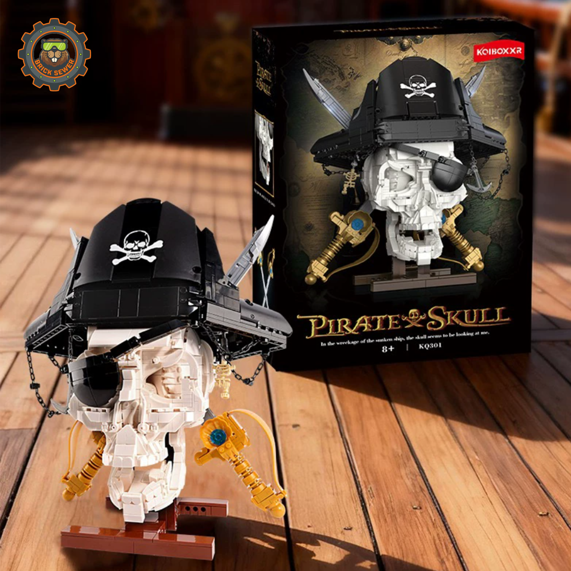 Pirate Skull Building Block Display ☠️