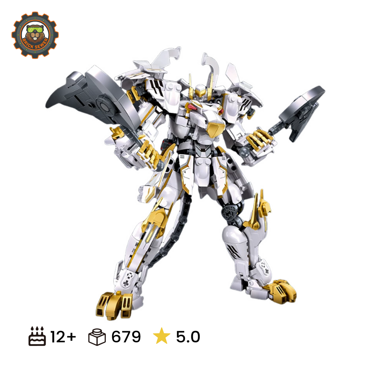 Sluban White Tiger Mecha M38-B1236