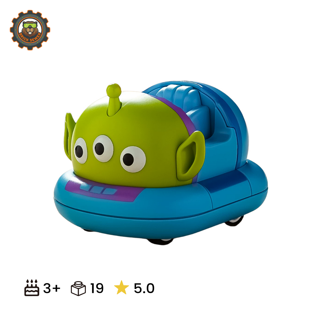 BrickSewer Three-Eyed Alien Bumper Car M38-LS062