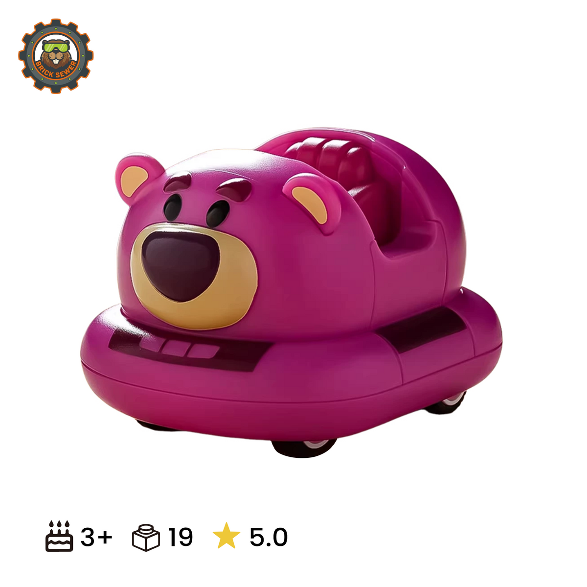 BrickSewer Strawberry Bear Bumper Car M38-LS063
