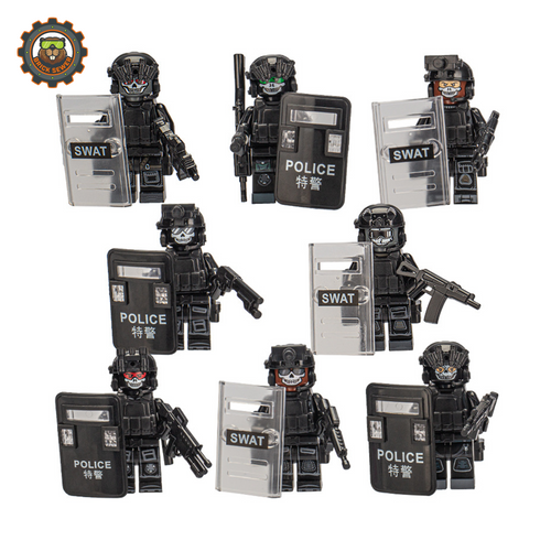 Bricksewer Ghost SWAT Figure Set QA1-8