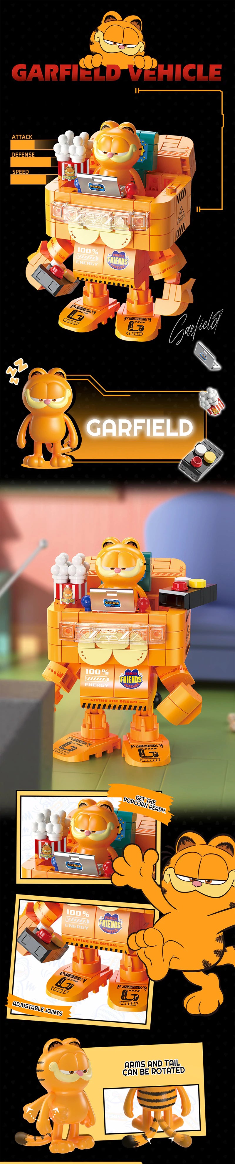 Feimibox Garfield Family Driving Vehicle Movie