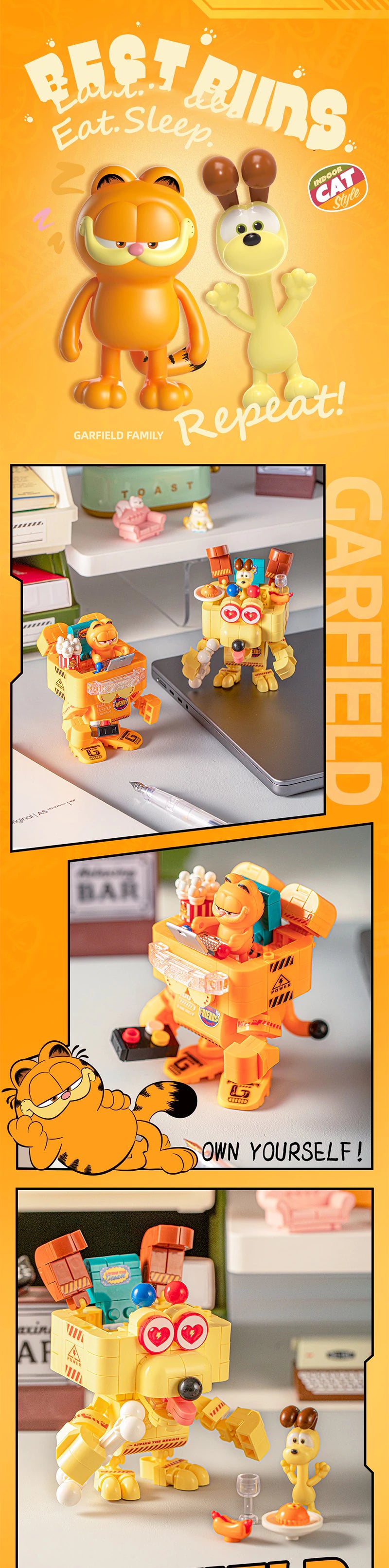 Feimibox Garfield Family Driving Vehicle Movie