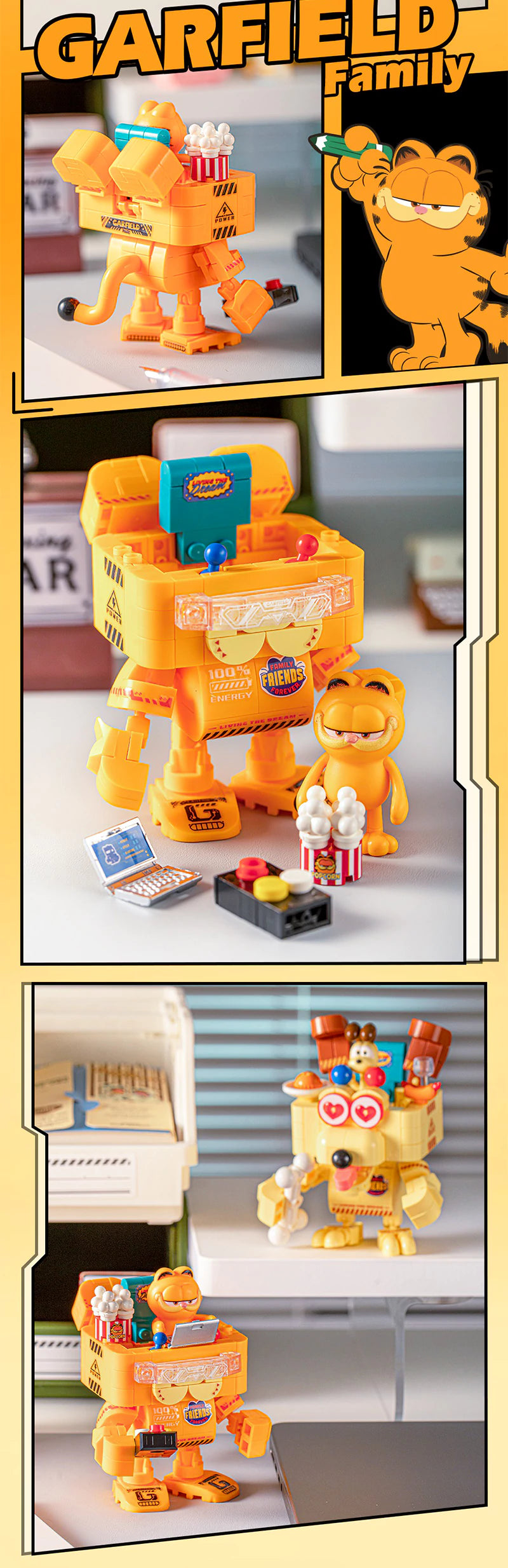 Feimibox Garfield Family Driving Vehicle Movie