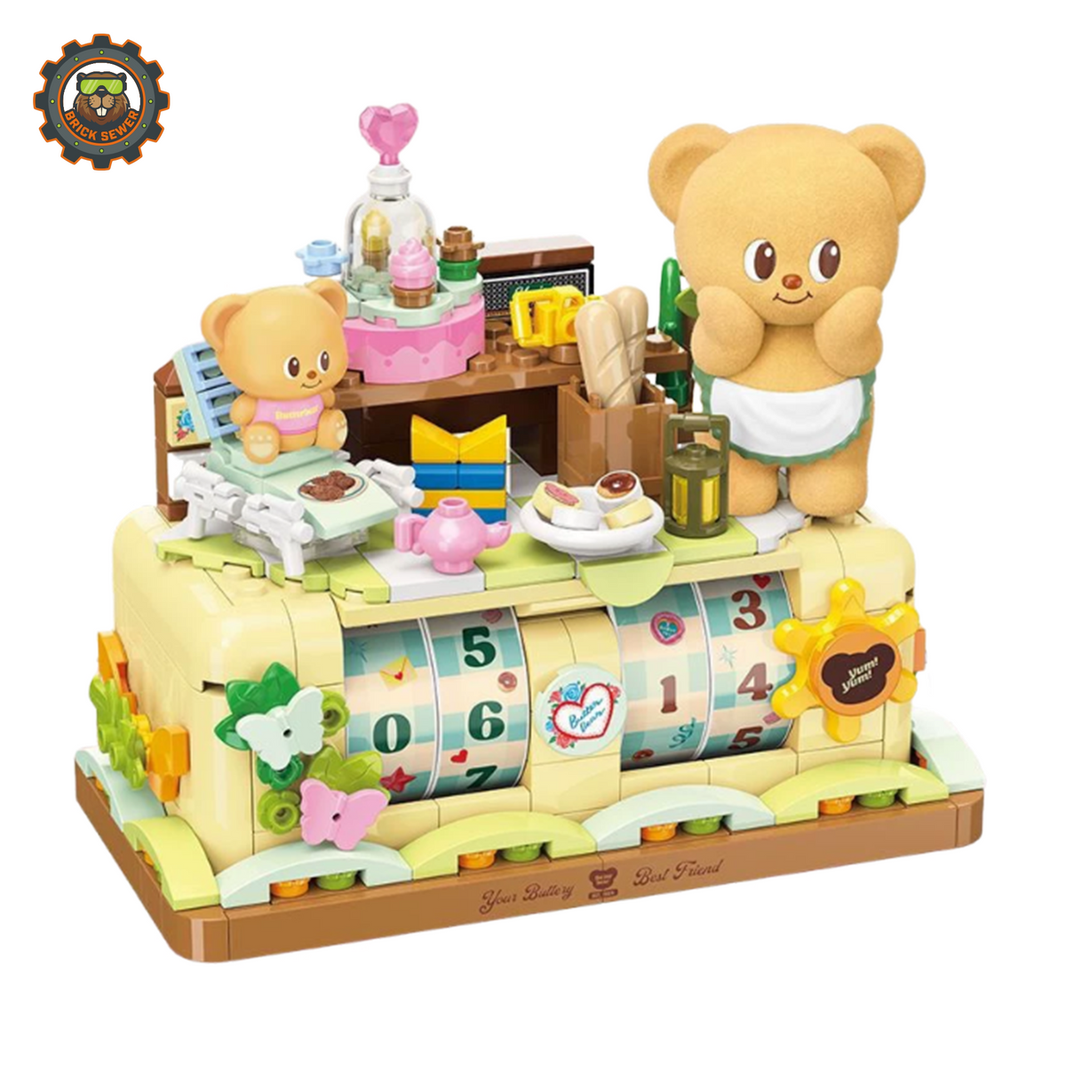 TOPTOY ButterBear Perpetual Calendar Building Block Set TC2059