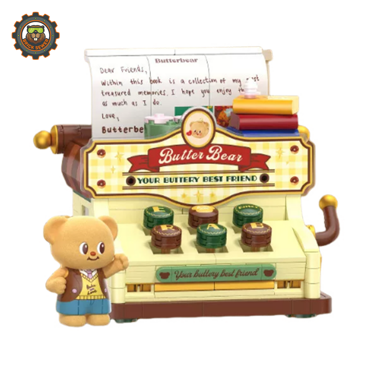 TOPTOY ButterBear Electronic Pet Typewriter Building Block Set TC3502