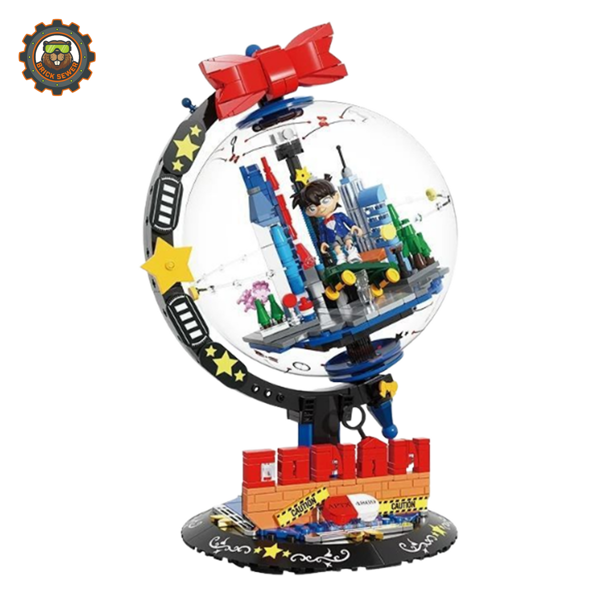 TOPTOY Detective Conan Kid the Phantom Thief Astral Journey Globe Building Block Set TC3701