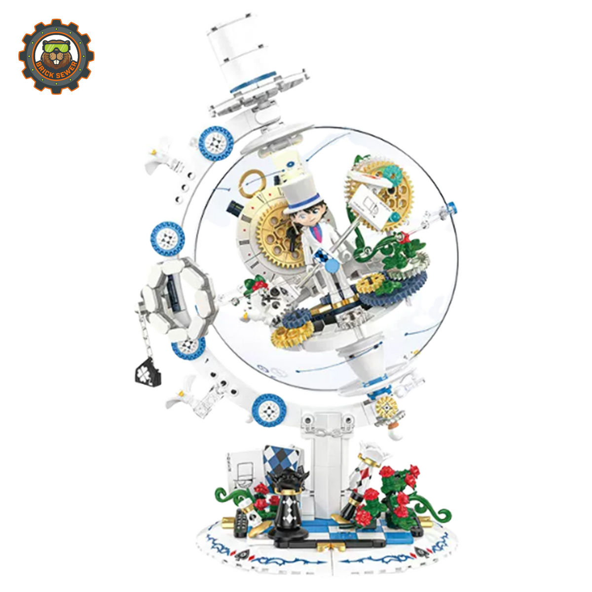 TOP TOY Detective Conan Journey Among the Stars Globe Building Block Kaito Kid TC3702