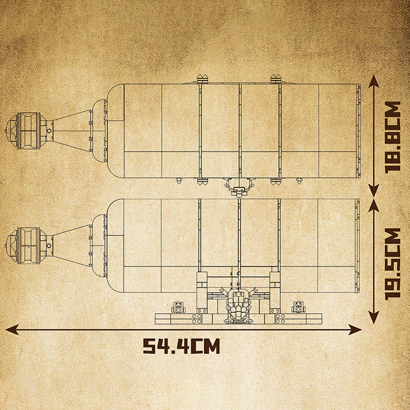 MouldKing 10065 The Black Pearl Drifting Bottle Series Art and crafts