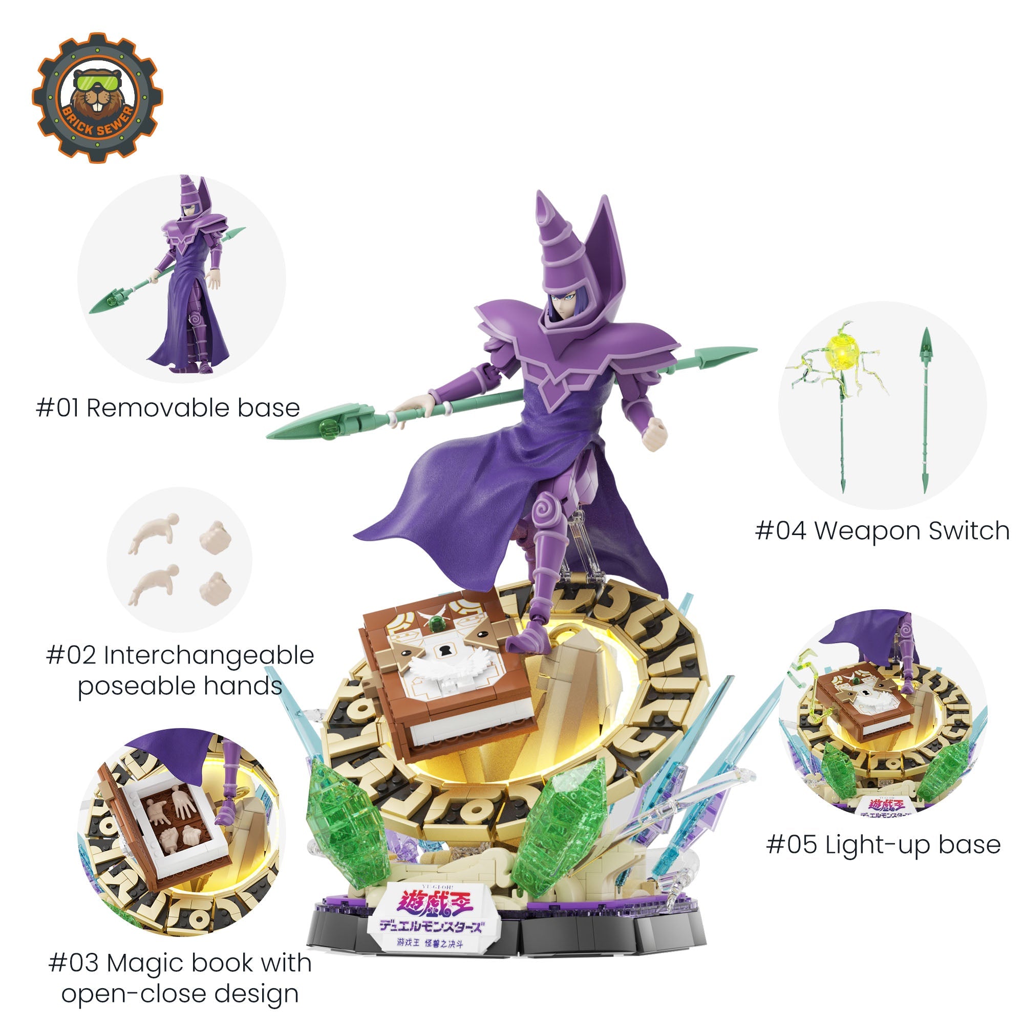 Dark Magician 1239pcs - LED lit