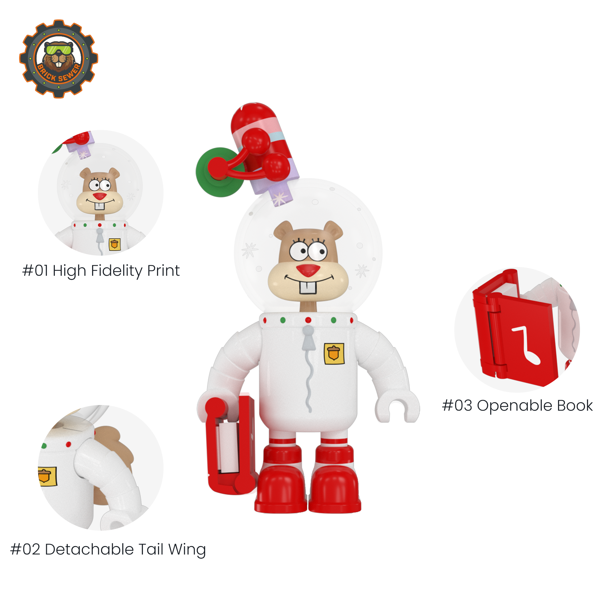 SpongeBob Christmas Tree + 2 Sandy Christmas Ornament