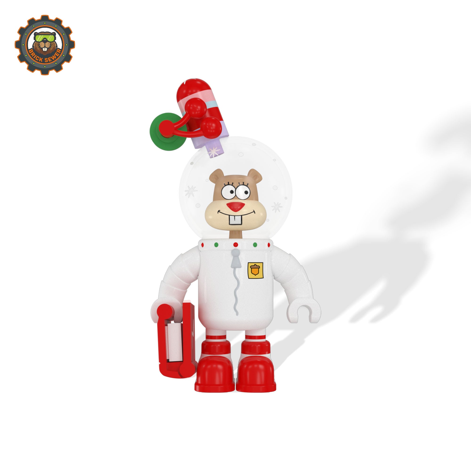 SpongeBob – Sandy – Christmas Ornament showcasing Sandy Cheeks in festive gear, perfect for holiday decorations.
