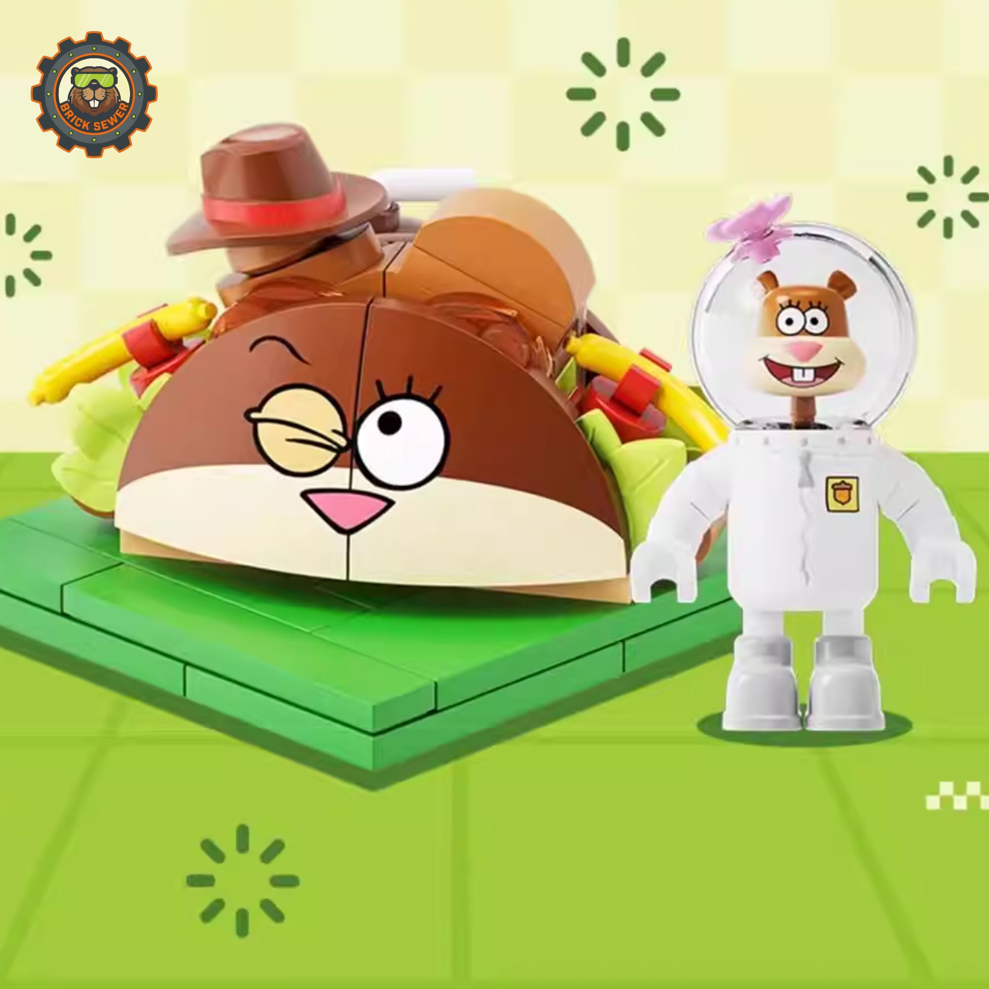 SpongeBob – Food Rush Blind Box（random 6 out of 7, non-repeating） featuring food-themed figures and characters.