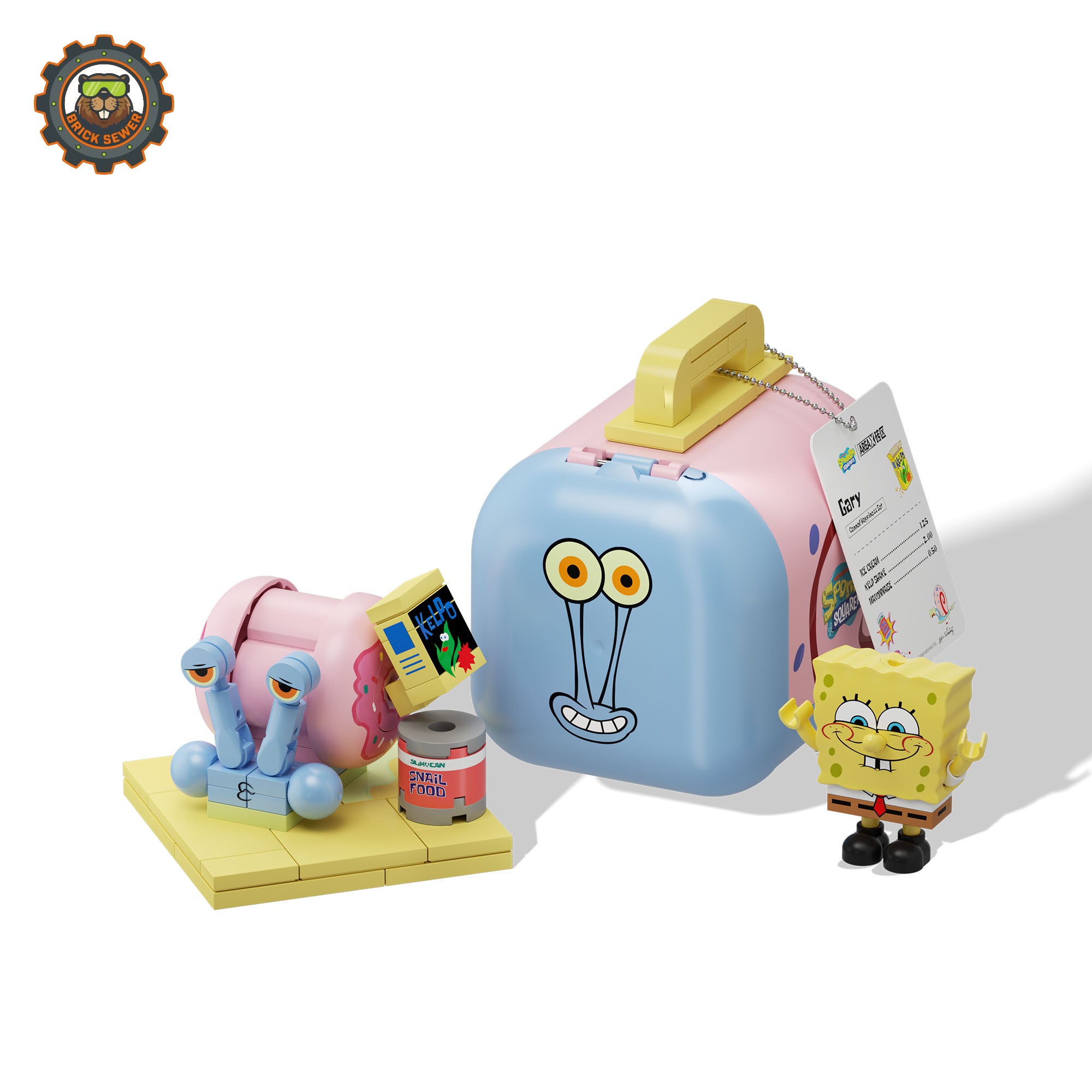 SpongeBob – Food Rush Blind Box（random 6 out of 7, non-repeating） with quirky food-themed figures.