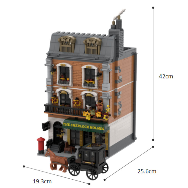 Pantasy 85014 Sherlock Holmes Baker Street 221B Apartment Modular Building